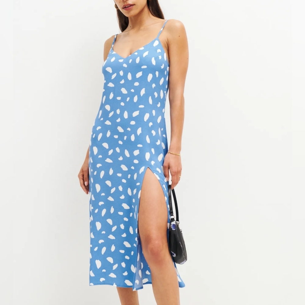 Reformation Crimini blue sleeveless Midi Dress